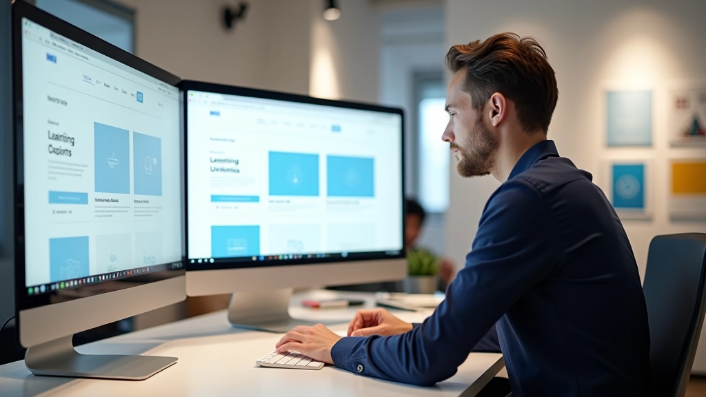 Studio di design con team che lavora su ottimizzazione della conversione delle landing page