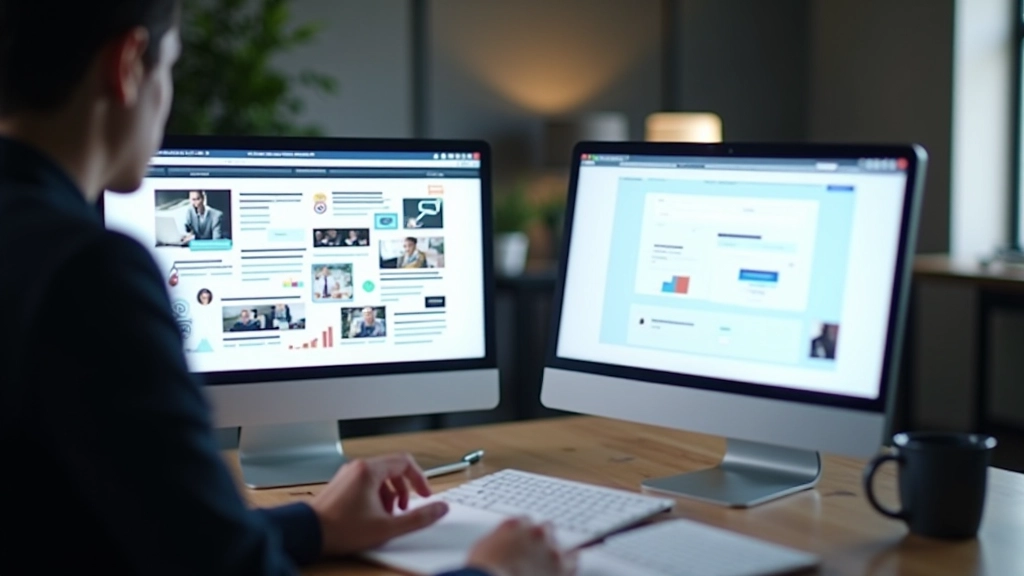 Confronto tra una pagina web congestionata e una minimalista con spazi bianchi generosi, mostrando come lo spazio riduce il carico visivo